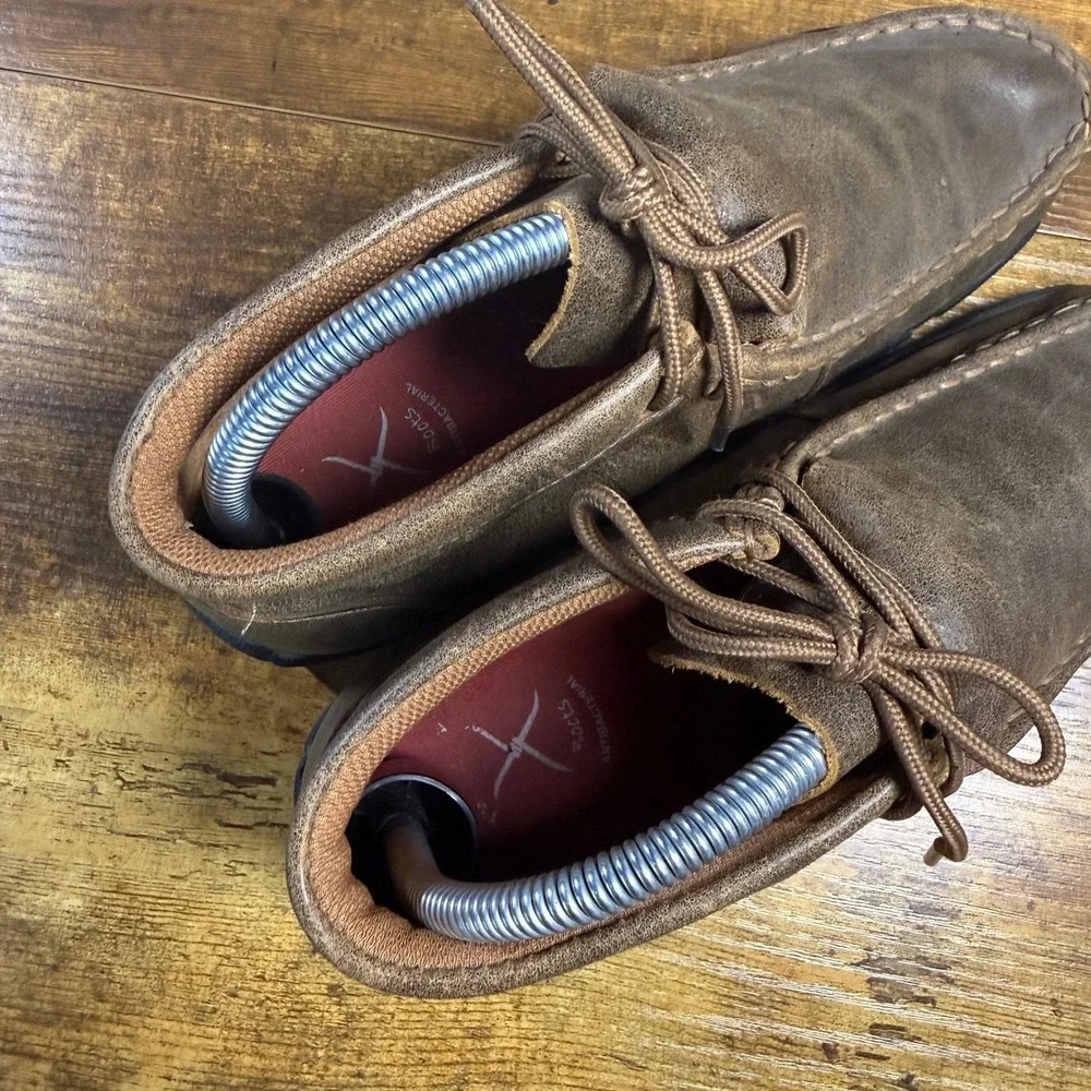 Twisted X Driving Moc‎ YDM0001 Brown Leather Casual Shoes Youth 4M